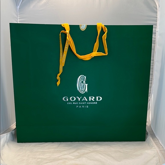 Goyard Handbags - JUMBO Goyard Forest Green Tote with Mustard Straps
